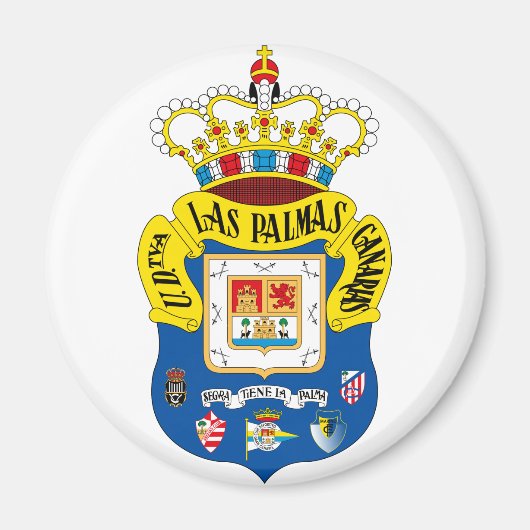 Las Palmas embleem ronde magneet (Voorkant)