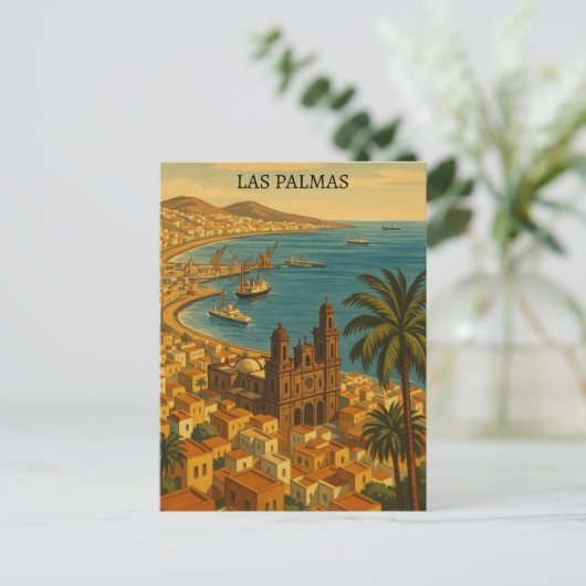  Las Palmas, Gran Canaria City Uitzicht Briefkaart (Staand voorkant)