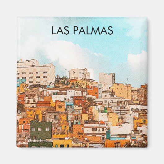 Las Palmas Gran Canaria City Uitzicht Magneet (Voorkant)