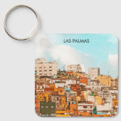 Las Palmas Gran Canaria City Uitzicht Sleutelhanger (Voorkant)