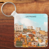 Las Palmas Gran Canaria City Uitzicht Sleutelhanger (Voorkant)