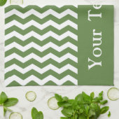 Las Palmas Green Wave Chevron aanpasbaar Theedoek (Gevouwen)