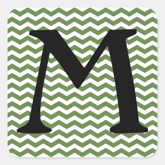 Las Palmas Green Wave Chevron Vierkante Sticker (Voorkant)