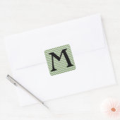 Las Palmas Green Wave Chevron Vierkante Sticker (Envelop)