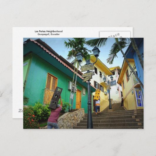 Las Peñas Nabuurschap, Guayaquil, Ecuador Briefkaart (Voorkant / Achterkant)