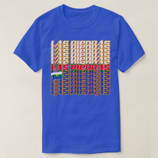 Las Piedras Cascade tekst 2 T-shirt (Design voorkant)