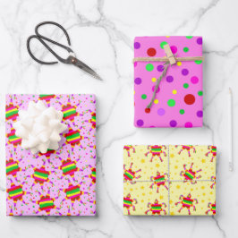 Las Posadas Piñata Festive Mexican Christmas  Inpakpapier Vel