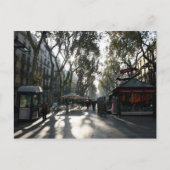 Las Ramblas, Barcelona, briefkaart (Voorkant)