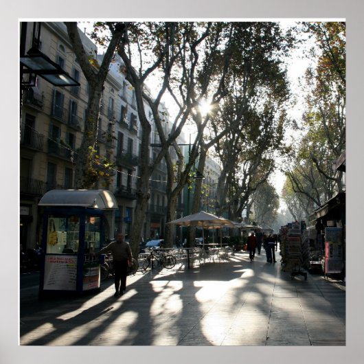 Las Ramblas, Barcelona Poster (Voorkant)