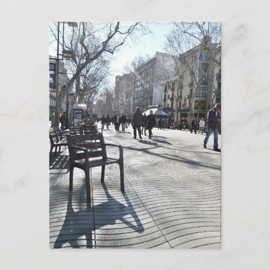 Las Ramblas de Barcelona Briefkaart (Voorkant)