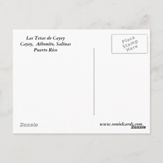 Las Tetas de Cayey Briefkaart (Achterkant)