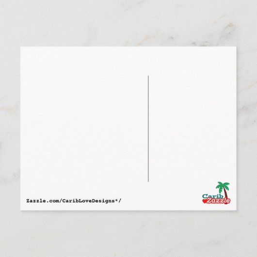 Las Tortugas Sister Islands Est. 1503 RUSTISCH Briefkaart (Achterkant)