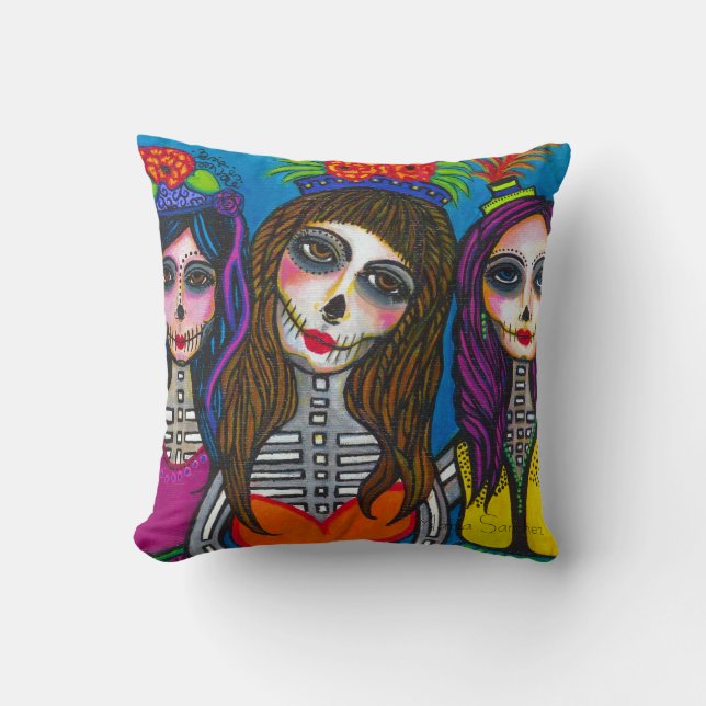 Las Tres Catrinas Pillow Kussen (Voorkant)