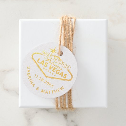 Las Veags Wedding Sign REAL Bedankjes Labels (Met doos)