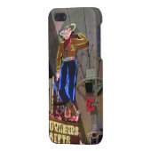 Las Vega Cowboy Neon Sign iPhone Hoesje (Achterkant Links)