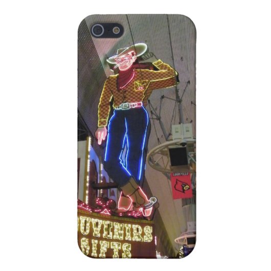 Las Vega Cowboy Neon Sign iPhone Hoesje (Achterkant)
