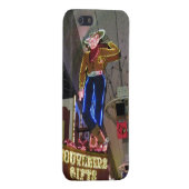 Las Vega Cowboy Neon Sign iPhone Hoesje (Achterkant Rechts)
