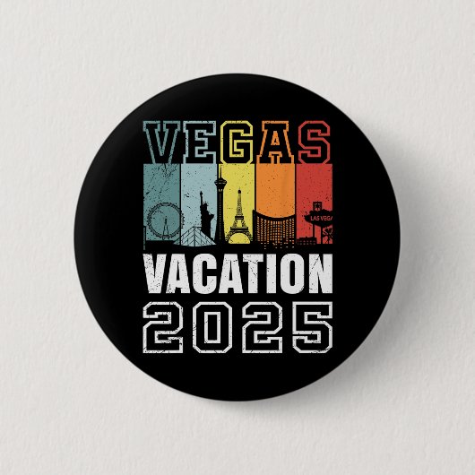 Las Vegas 2025 Ronde Button 5,7 Cm (Voorkant)