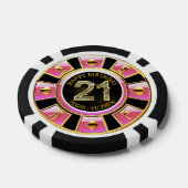Las Vegas 21e verjaardag Casino | roze zwart goud Poker Chips (Enkel)
