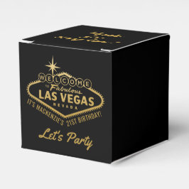 Las Vegas 21st Birthday Party Gold Persoonlijk Bedankdoosjes