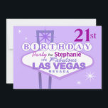 Las Vegas 21st Birthday Party - lila Kaart<br><div class="desc">Deze leuke en opwindende uitnodiging van Las Vegas Birthday Party is super gemakkelijk te personaliseren, gebruik hierboven de oranje "Customize It"-knop om uw eigen tekst en lettertype toe te voegen. Er zijn passende enveloppen en gunstige stickers beschikbaar. "Las Vegas 21st Birthday Party", uitnodiging van Cheryl Daniels © 2012. Als u...</div>