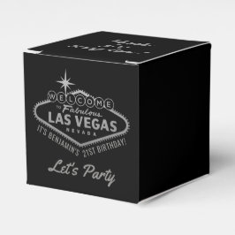Las Vegas 21st Birthday Party Silver Persoonlijk Bedankdoosjes