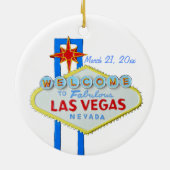 Las Vegas 21st Birthday Pendant Keramisch Ornament (Achterkant)
