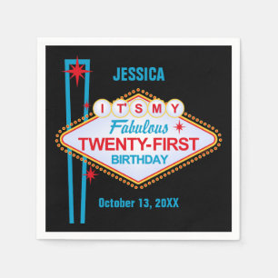 Las Vegas 21st Birthday Servetten