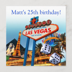 Las Vegas 25e verjaardagsfeestje Kaart