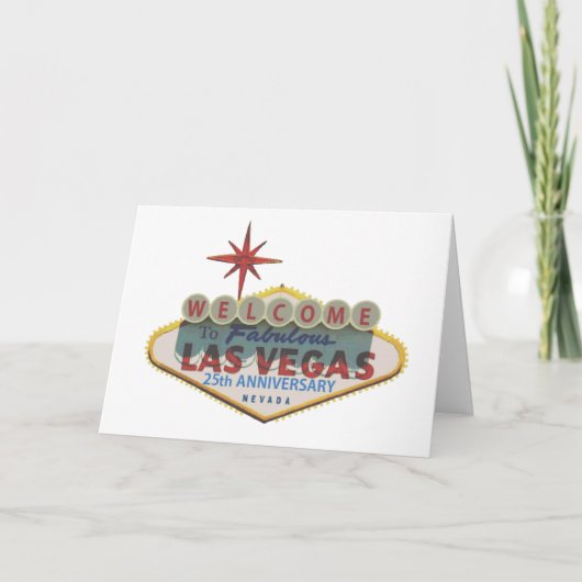Las Vegas 25th Anniversary Card Kaart (Voorkant)