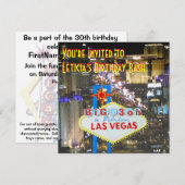 Las Vegas 30th Birthday Party gepersonaliseerd tek Kaart (Voorkant / Achterkant)
