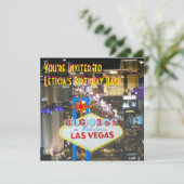 Las Vegas 30th Birthday Party gepersonaliseerd tek Kaart (Staand voorkant)