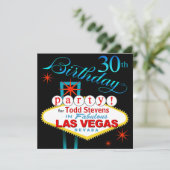 Las Vegas 30th Birthday Party Kaart (Staand voorkant)