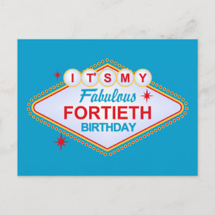 Las Vegas 40th Birthday Briefkaart