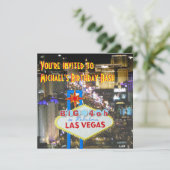 Las Vegas 40th Birthday Party gepersonaliseerd tek Kaart (Staand voorkant)