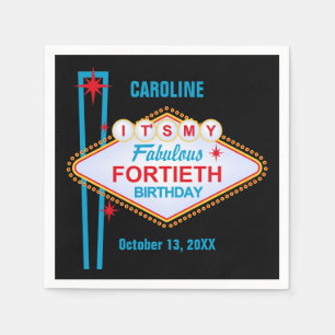 Las Vegas 40th Birthday Servetten