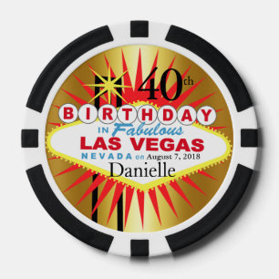 Las Vegas 40th Verjaardag Casino Chip