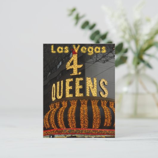 Las Vegas 4 Queens Briefkaart (Staand voorkant)