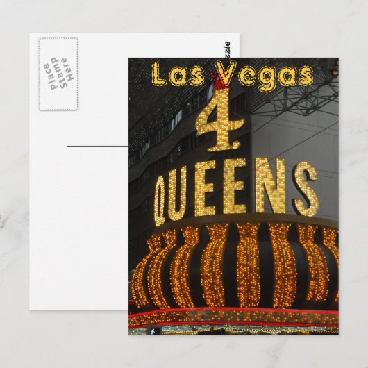 Las Vegas 4 Queens Briefkaart (Voorkant / Achterkant)