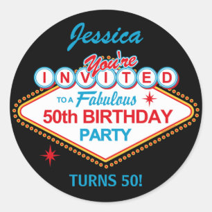 Las Vegas 50ste verjaardagsfeestje Stickers