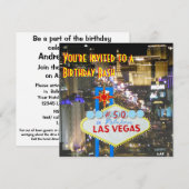 Las Vegas 50th Birthday Party Kaart (Voorkant / Achterkant)