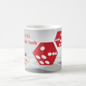 Las Vegas 50th Birthday Party Welcome Sign Dice Koffiemok (Center)