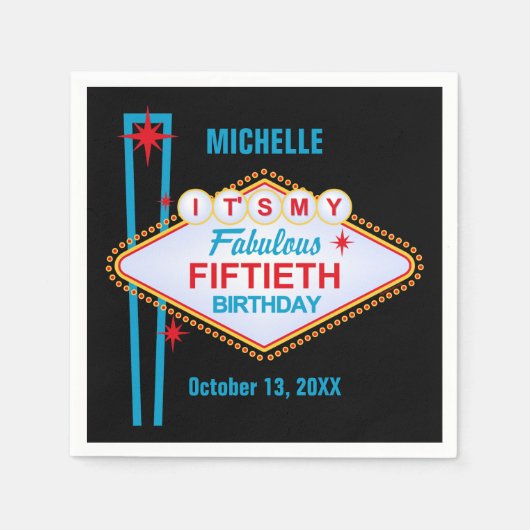 Las Vegas 50th Birthday Servet (Voorkant)