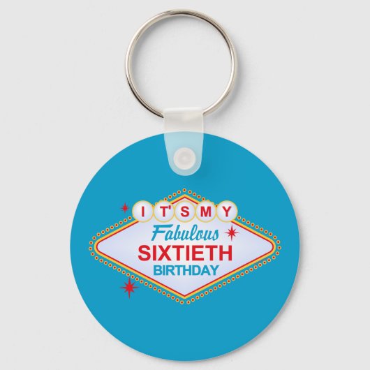 Las Vegas 60th Birthday Sleutelhanger (Voorkant)