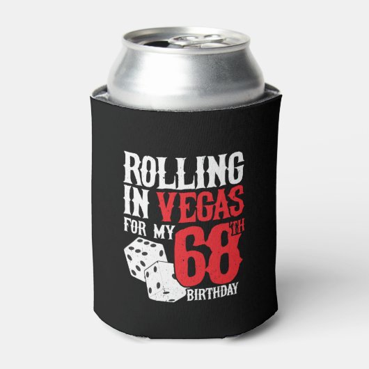 Las Vegas 68th Birthday Party - Rolling in Vegas Blikjeskoeler (Blikje Voorkant)