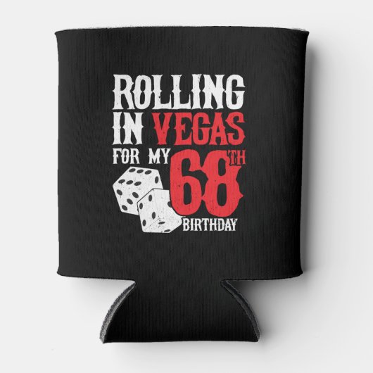 Las Vegas 68th Birthday Party - Rolling in Vegas Blikjeskoeler (Voorkant)