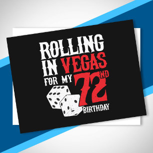 Las Vegas 72e verjaardagsfeest - Rollen in Vegas Briefkaart