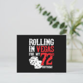 Las Vegas 72ste verjaardagsfeest - Rollen in Vegas Briefkaart (Staand voorkant)