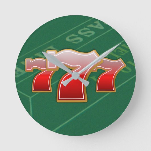 Las Vegas 777 Slot Machine Jackpot Ronde Klok (Voorkant)