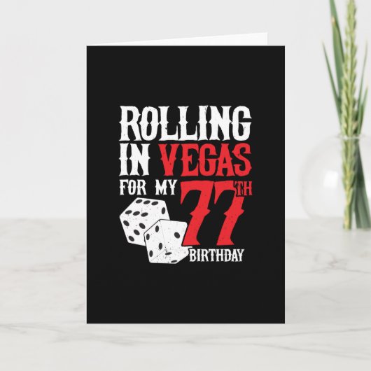 Las Vegas 77th Birthday Party - Rolling in Vegas Kaart (Voorkant)